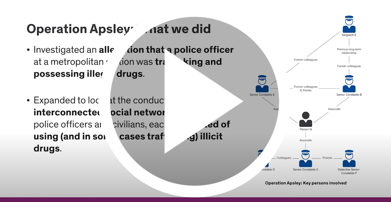Special report concerning illicit drug use by Victoria Police officers