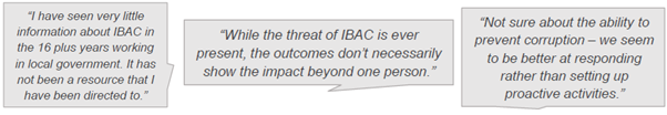 Other comments follow themes that IBAC is ineffective and political influence could be responsible, or that corruption is endemic. 