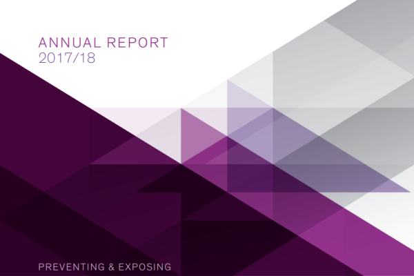 a collection of purple and grey triangles that intersect, taken from the graphic on the front page of the report